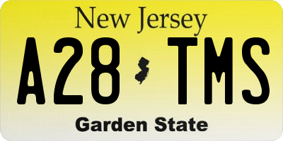 NJ license plate A28TMS