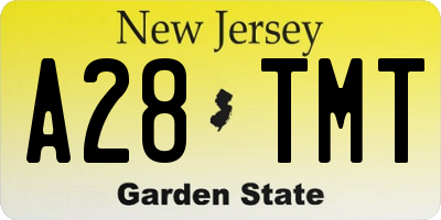 NJ license plate A28TMT