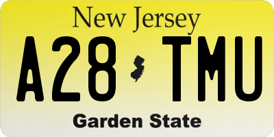 NJ license plate A28TMU