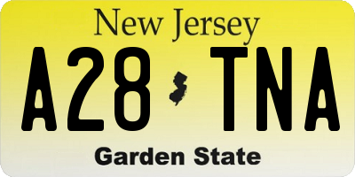 NJ license plate A28TNA