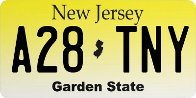 NJ license plate A28TNY