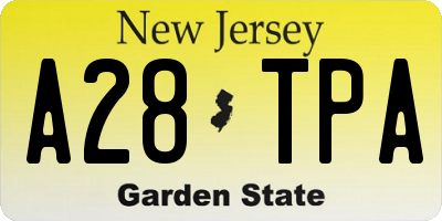 NJ license plate A28TPA