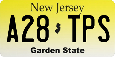 NJ license plate A28TPS