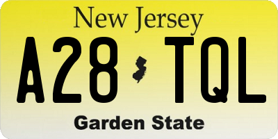NJ license plate A28TQL