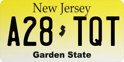 NJ license plate A28TQT