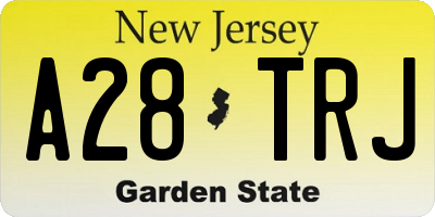 NJ license plate A28TRJ