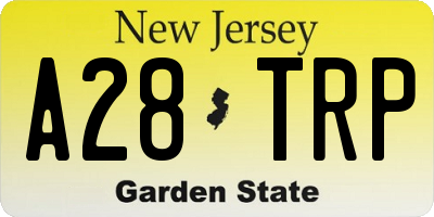 NJ license plate A28TRP