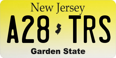 NJ license plate A28TRS