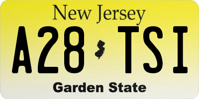 NJ license plate A28TSI