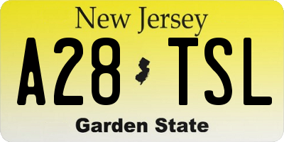 NJ license plate A28TSL