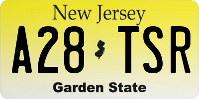 NJ license plate A28TSR