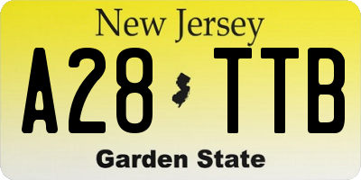 NJ license plate A28TTB