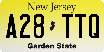 NJ license plate A28TTQ