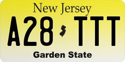 NJ license plate A28TTT