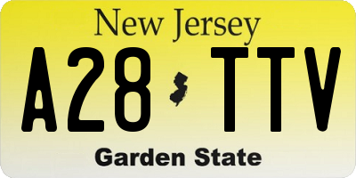 NJ license plate A28TTV