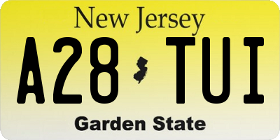 NJ license plate A28TUI