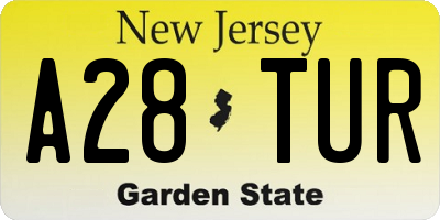 NJ license plate A28TUR