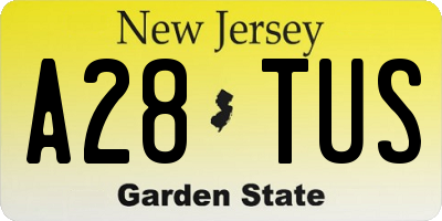 NJ license plate A28TUS