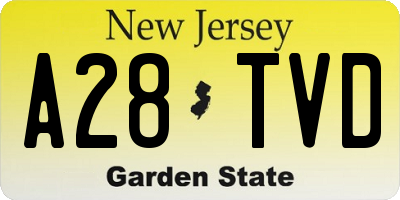 NJ license plate A28TVD
