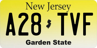 NJ license plate A28TVF