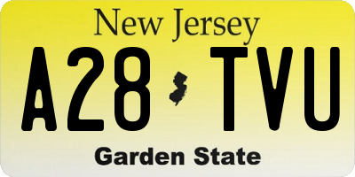 NJ license plate A28TVU