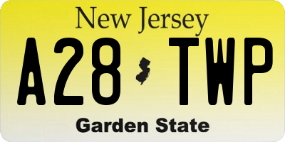 NJ license plate A28TWP