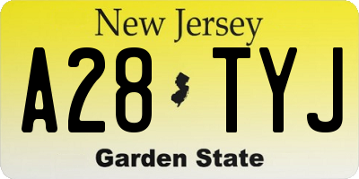 NJ license plate A28TYJ