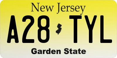 NJ license plate A28TYL