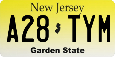 NJ license plate A28TYM