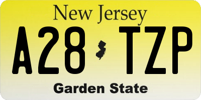 NJ license plate A28TZP