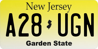 NJ license plate A28UGN