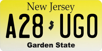 NJ license plate A28UGO