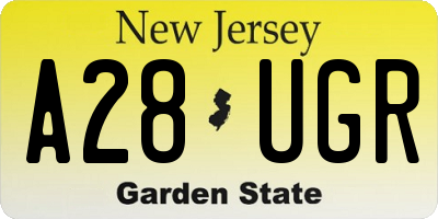 NJ license plate A28UGR