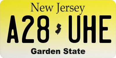 NJ license plate A28UHE