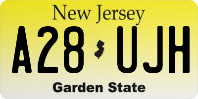 NJ license plate A28UJH