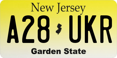 NJ license plate A28UKR