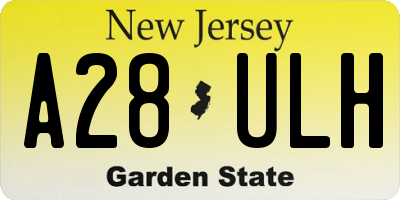 NJ license plate A28ULH