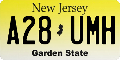 NJ license plate A28UMH