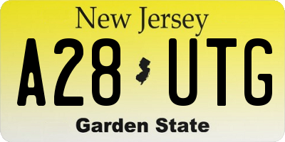 NJ license plate A28UTG