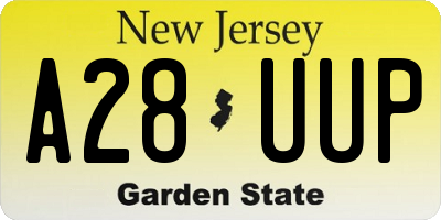 NJ license plate A28UUP