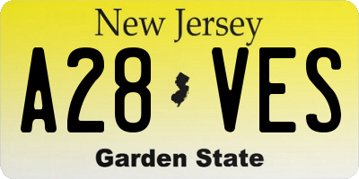 NJ license plate A28VES