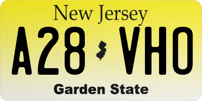 NJ license plate A28VHO