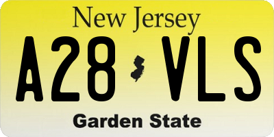NJ license plate A28VLS