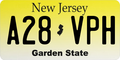 NJ license plate A28VPH
