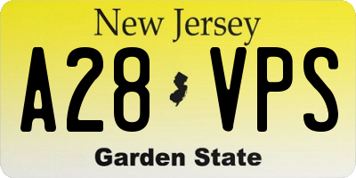 NJ license plate A28VPS