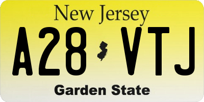 NJ license plate A28VTJ