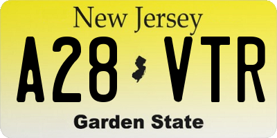 NJ license plate A28VTR