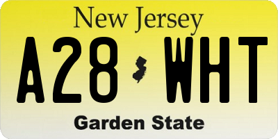 NJ license plate A28WHT