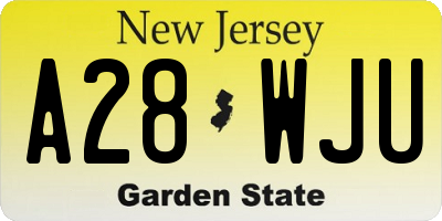 NJ license plate A28WJU