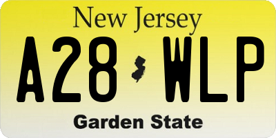 NJ license plate A28WLP